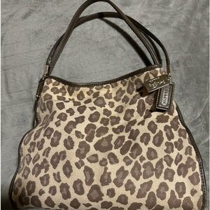 Coach animal print purse